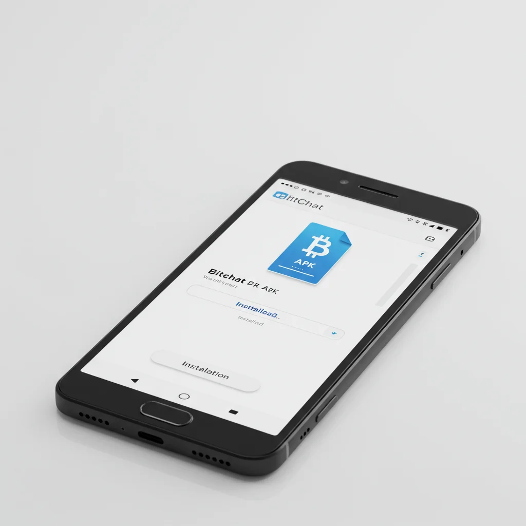 Bitchat APK installation screen on Android device, displaying steps for downloading the latest version in 2025