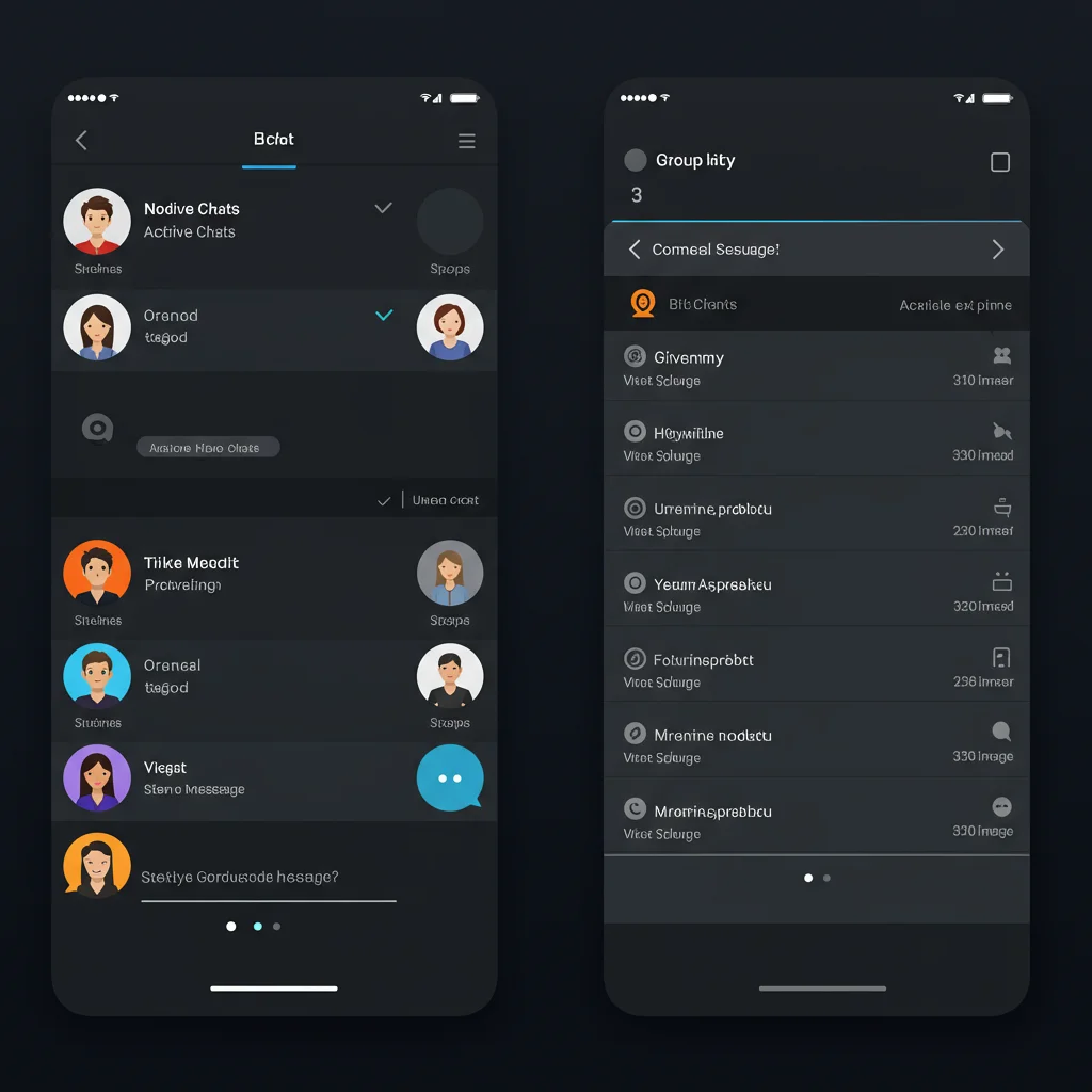 Bitchat home screen post-login showing active conversations and group chat lists in a secure offline messaging app